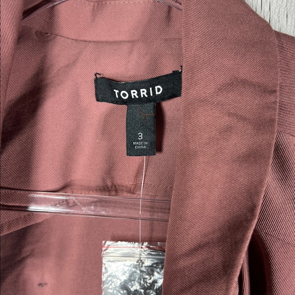 Torrid Twill Drape Front Jacket Size 3 - Picture 6 of 16